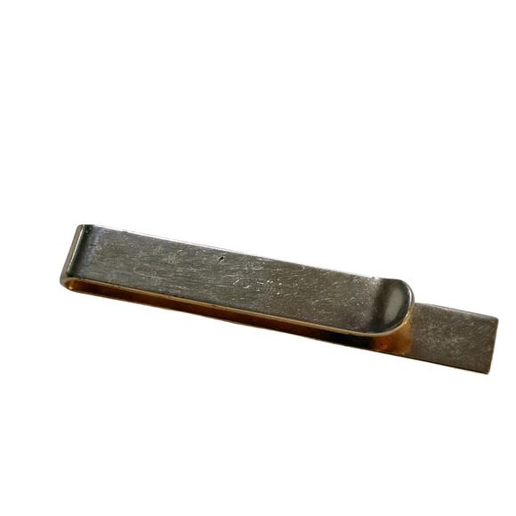 1950s Diamond Mid-Century Modern Swank Tie Bar Money Clip Gold Tone Gently Used - Picture 3 of 4